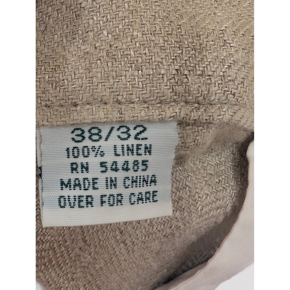 American Eagle Outfitters Men's 100% Linen Beige Dress Pants 38W 32L - Picture 5 of 6